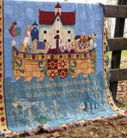 Noah's Ark Tapestry Throw